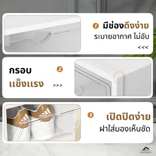 [ แพ็ค12 ] สุดคุ้ม กล่องรองเท้า ชั้นรองเท้า ตู้ใส่รองเท้า กันแมลง พลาสติกประกอบง่าย ส่งเร็ว ภายใน 24 ชม