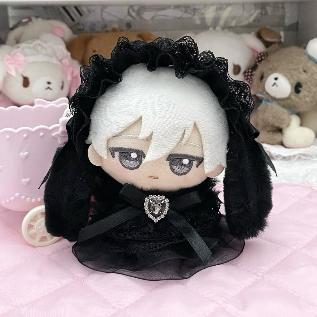 จัดส่ง1-3วัน ชุดตุ๊กตา10cm Fluffy Bunny ใส่ฟุวะ จิบินุย