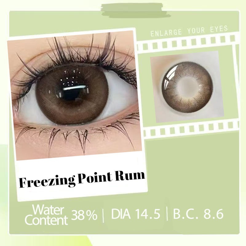 ✨👀 Uria Idol สี (Freezing Point Rum) คอนแทคเลนส์รายครึ่งปี คอนแทคเลนส์เกาหลี