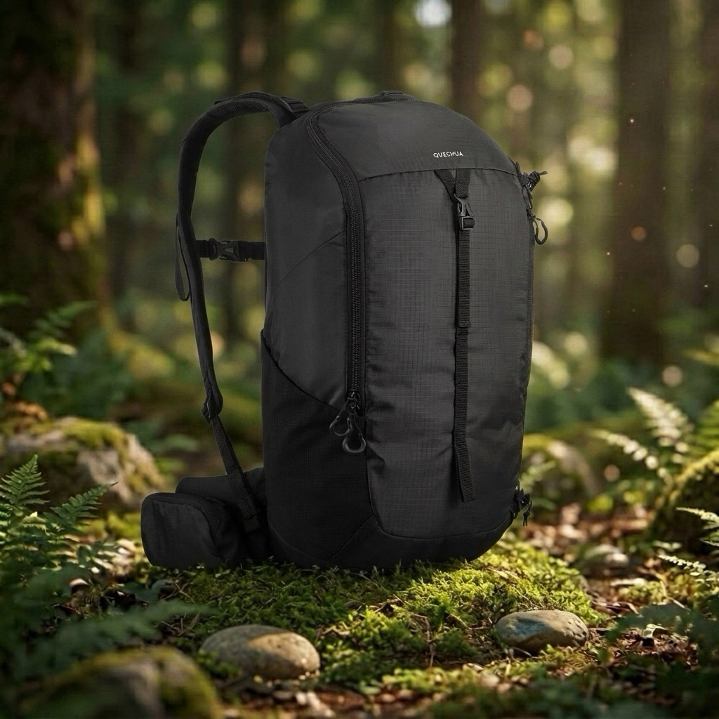 กระเป๋าเป้สะพายหลังขนาด 20 ลิตร รุ่น MH100 (สีเทาเข้ม) QUECHUA