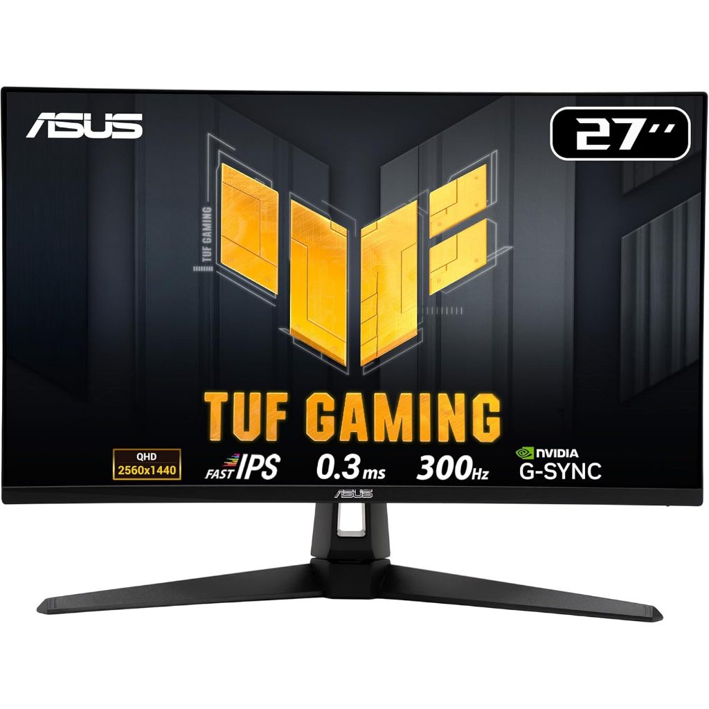 ASUS TUF VG27AQM5A Gaming Monitor – 27-inch, QHD(2560x1440), 300Hz, Fast IPS, 0.3ms, Speaker, 95% DC