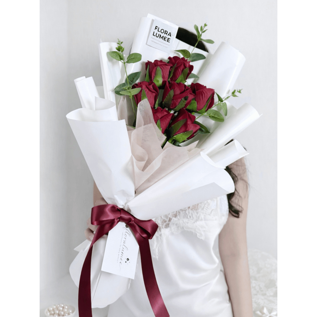 (~ พรี 2-3 วัน) ช่อดอกกุหลาบกำมะหยี่ 7 ดอก มินิมอลสไตล์เกาหลี l sweet day by floralumee ราคา ถูกที่สุด ดีลบีเคเค แกลเลอรีภาพที่ 3