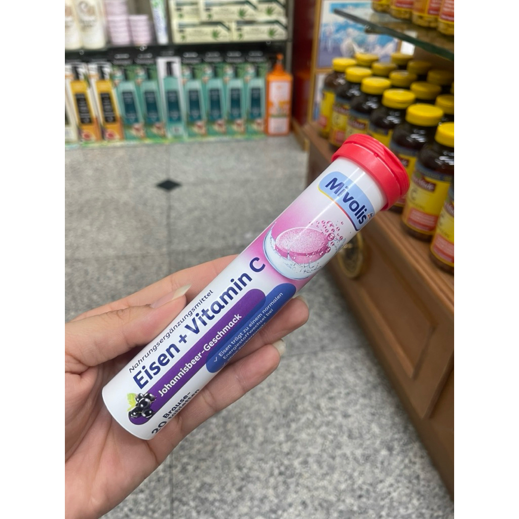 Mivolis Eisen + Vitamin C (ฝาแดง) เม็ดฟู่ 20เม็ด