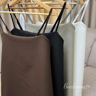 Benzbunny - เสื้อสายเดี่ยวตัวยาวสไตล์เรียบหรู(อก38-46“) ผ้าไมโครพรีเมี่ยม #2139