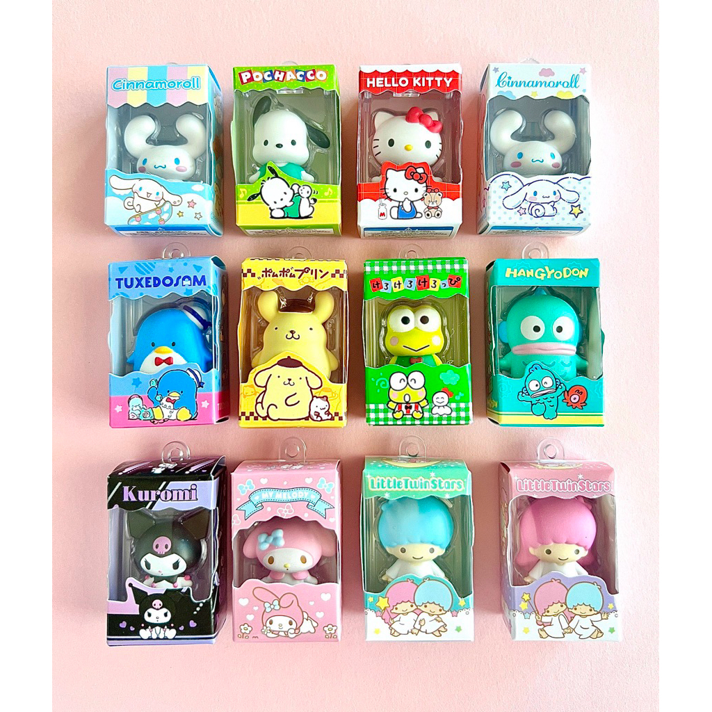 ✨พร้อมส่ง Sanrio Choco Box พวงกุญแจแบบสุ่ม+ขนม  ของแท้จากญี่ปุ่น✨ ราคา ถูกที่สุด ดีลบีเคเค