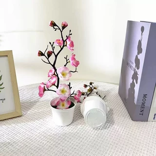 ดอกพลัมปลอมดอกไม้ปลอมบอน ดอกไม้ประดิษฐ์ ดอกnไม้ปลอม สำหรับตกแต่งบ้าน ต้นไม้ปลอมตกแต่งห้อง