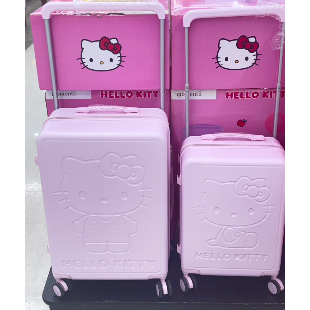 (พร้อมส่ง) Momento x Sanrio ชุดเซตกระเป๋าเดินทาง ขนาด 24 นิ้ว + 20 นิ้ว Hello kitty คิตตี้ ซานริโอ้ 