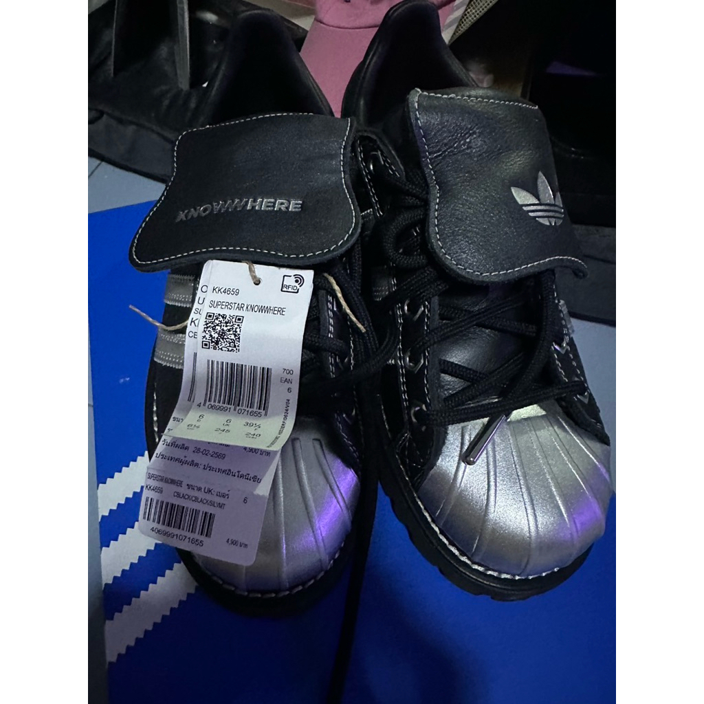 รองเท้า คอลเลกชันใหม่ล่าสุด  ADIDAS SUPERSTAR KNOWWHERE (รุ่นคอลแลป Originals x KNOWWHERE ) ไซส์ 6UK