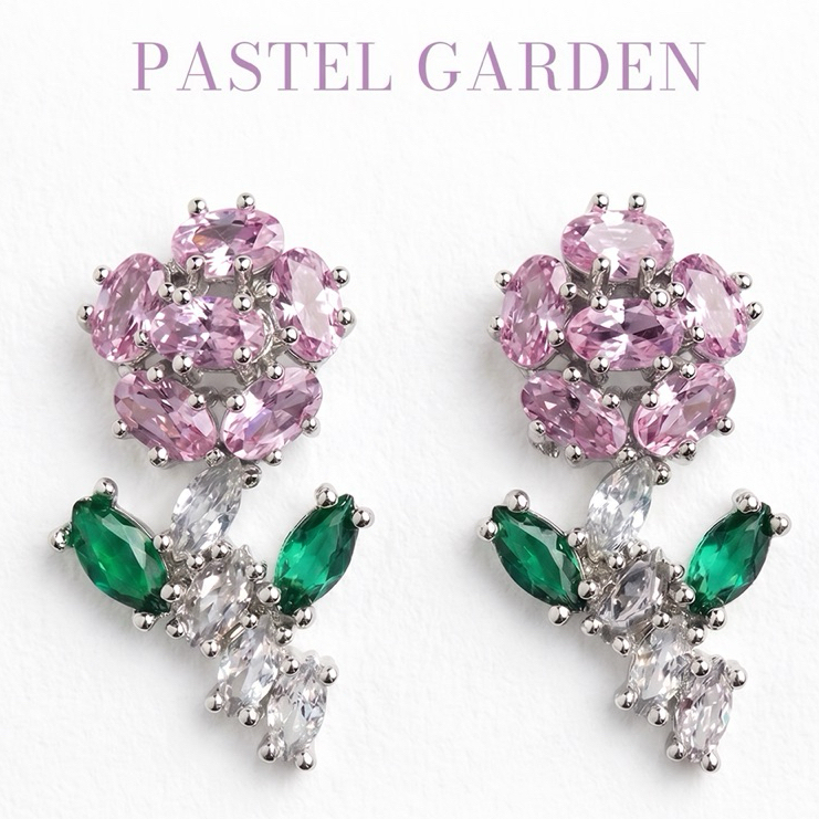 NICE ACCIDENT ‘Pastel Garden’ | ต่างหูช่อดอกไม้ ✦ Made to Glow ✦ Lasting Shine ✦ Skin-Friendly