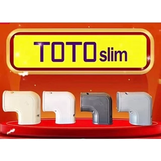 ข้อต่อรางครอบท่อแอร์TOTOslim-75 สีขาว