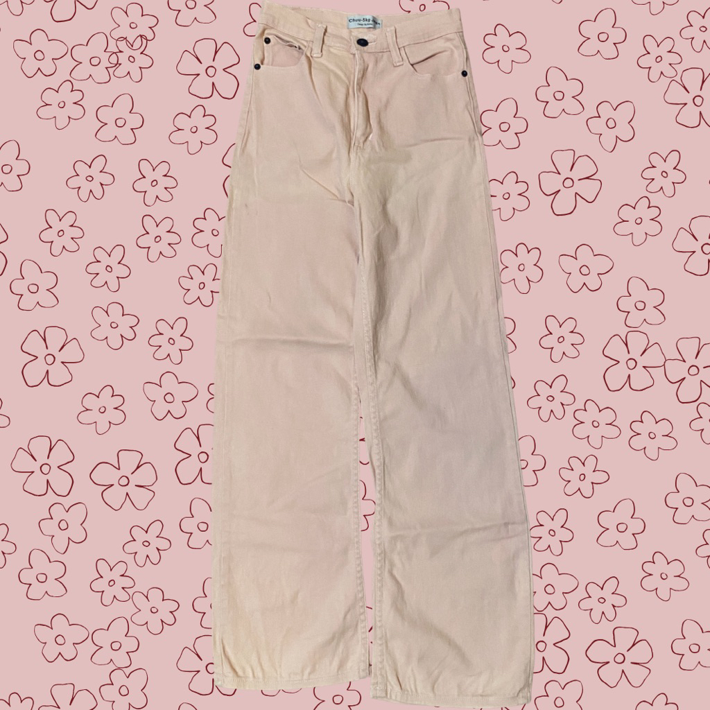 chuu -5kg Jeans สีชมพูอ่อน ส่งต่อ💓