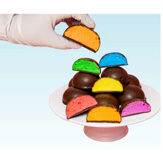 ส่งฟรี Choco Mashmallow มาร์ชเมลโลว์เคลือบช็อกโกแลต 1ชิ้น มี7รสชาติ รสผลไม้ คละรสให้ นุ่มหนึบ ลงตัว พร้อมส่ง มีบริการ