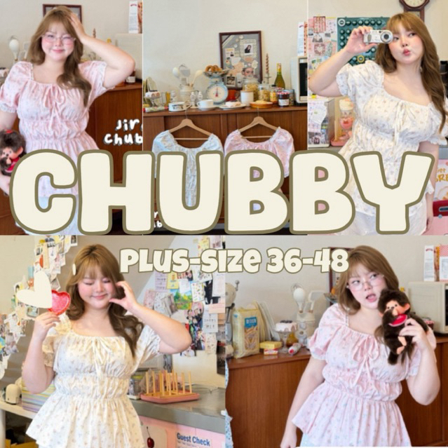 (🎀shopee video & liveมีส่วนลด+ส่งฟรี🎀) เสื้อสาวอวบอ้วนแขนยาวปาดไหล่แขนพอง เนื้อผ้าลายดอกไม้(38-52)