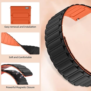 สาย silicone แม่เหล็ก 22 มม. สำหรับนาฬิกา CMF Watch 3 Pro สายข้อมือสำหรับ Nothing CMF Watch Pro 2/1 สายและอุปกรณ์เสริม