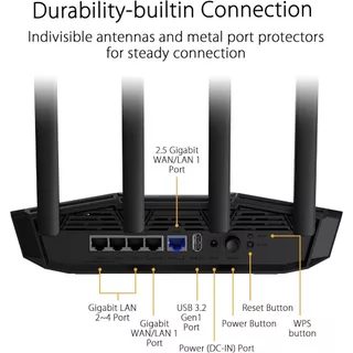 🔥ขายดีมาก🔥ASUS (TUF-BE3600) TUF Gaming BE3600 Dual Band WiFi 7 Gaming Router เร้าเตอร์เกมมิ่ง สูงสุด 3600 Mbps
