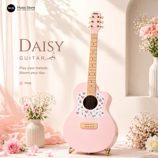 DAISY D-100 กีตาร์โปร่ง 36 นิ้ว สุดคิ้วท์ พร้อมกระเป๋าโฉมใหม่ เข้าเซ็ต [พิเศษ สีเหลือง WINDY SEASON LIMITED EDITION]