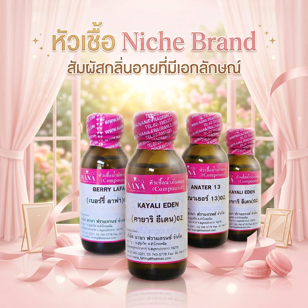 หัวเชื้อน้ำหอม 100% #หัวน้ำหอมนิชแบรนด์(Niche Brand Perfume) Non-Alcoholic 100%