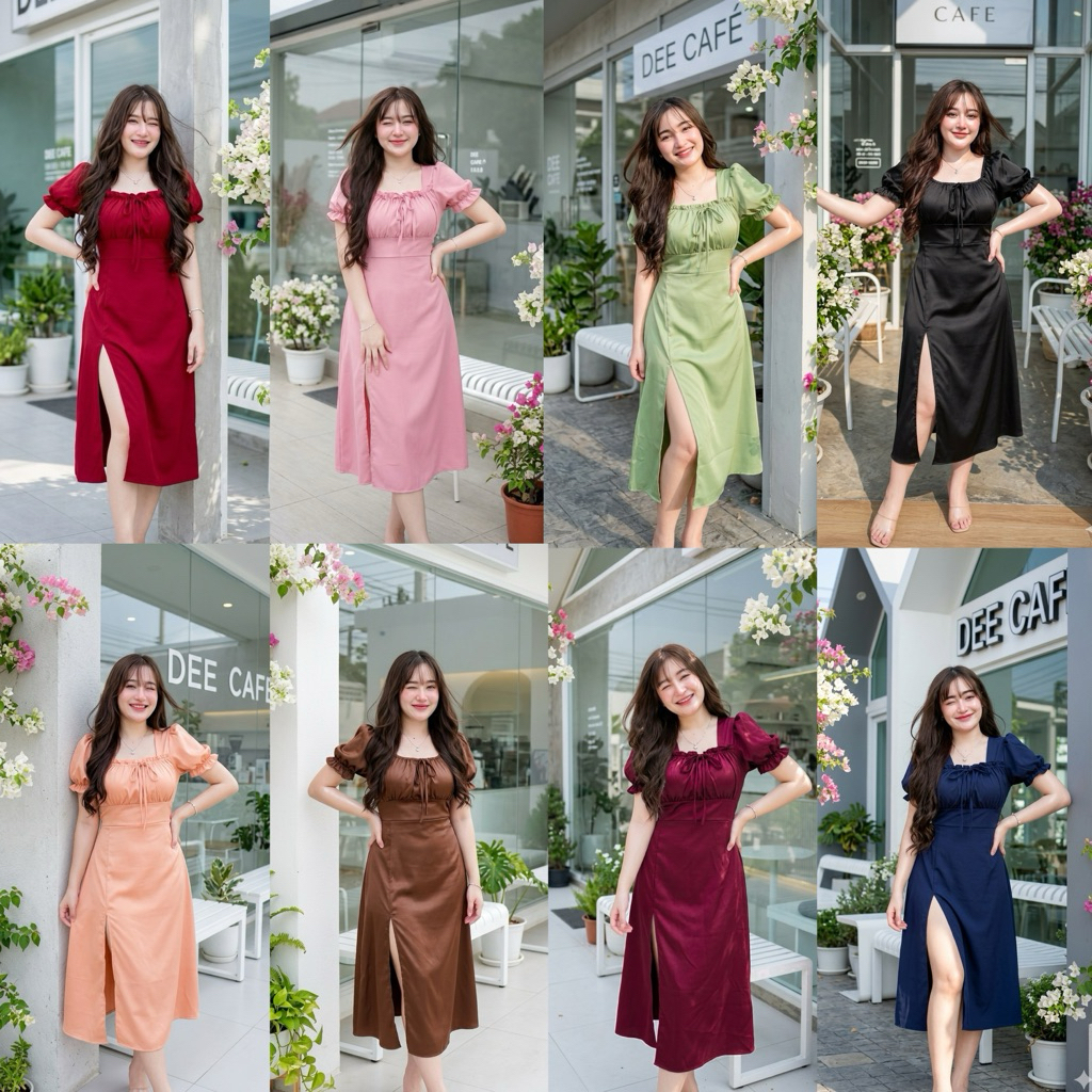 ชุดเดรสยาวแอบแซ่บ A41
