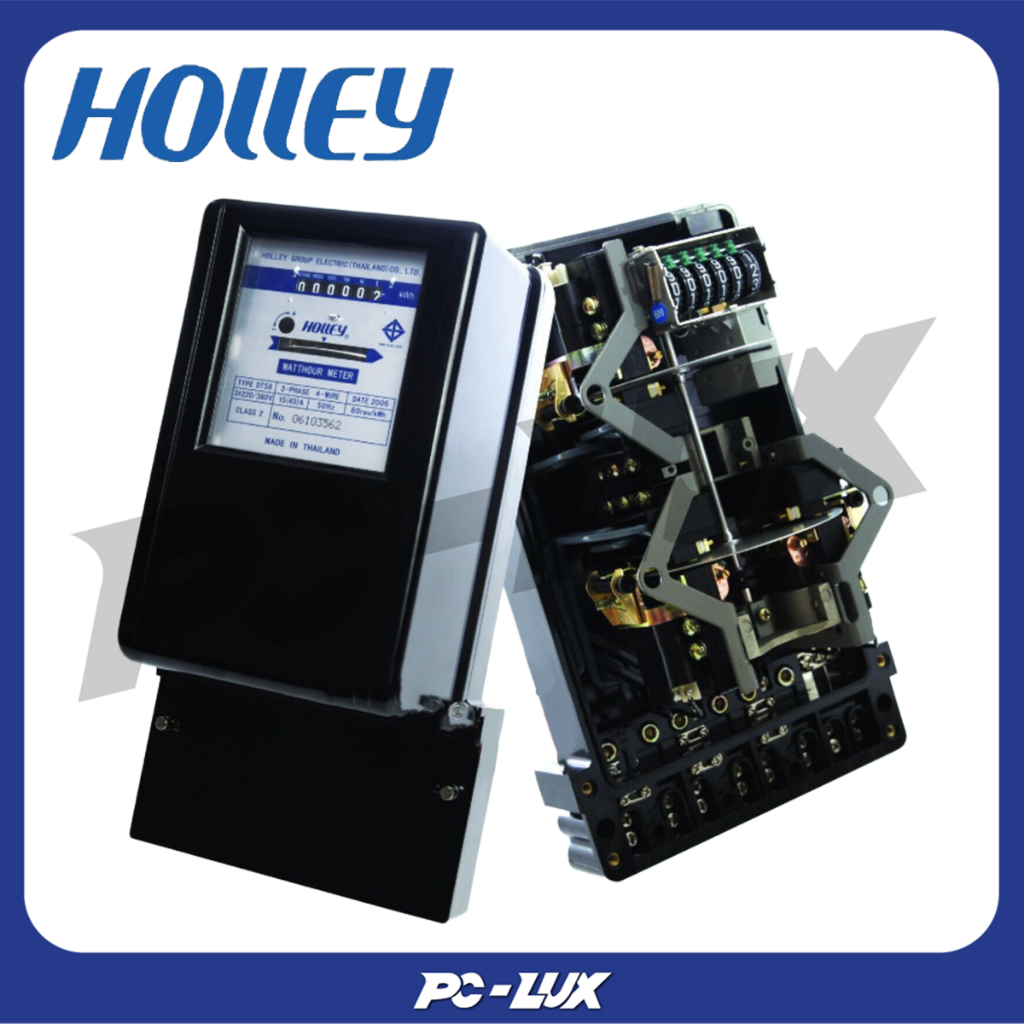 HOLLEY มิเตอร์จานหมุน 3 เฟส 4 สาย แบบต่อตรง รุ่น DT58