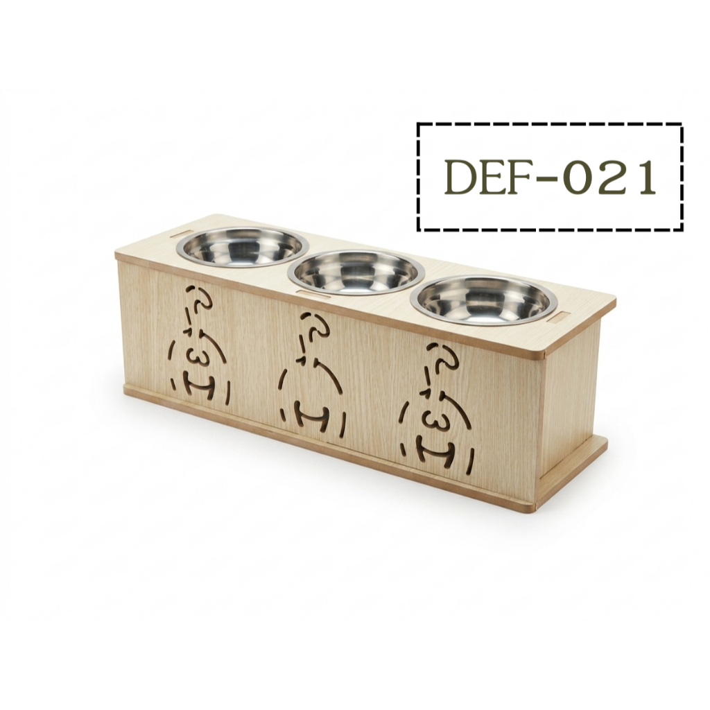 ( DEF-021 )” รวมชามแล้ว“ 3 หลุม พร้อมส่ง ชามอาหารสัตว์