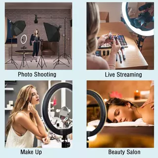 Ring Light 14/18/22 นิ้ว ไฟแต่งหน้า ไฟ Live สด ปรับสีได้ ปรับได้3สี 10ระดับ ปรับความสว่างได้หลายระดับ พร้อมขาตั้ง 2.1m