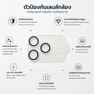 JC168(013) ฟิล์มกันรอยกล้อง ตัวป้องกันเลนส์แบบครอบถึงฐาน แบบด้าน สำหรับIphone 17-17Pro max