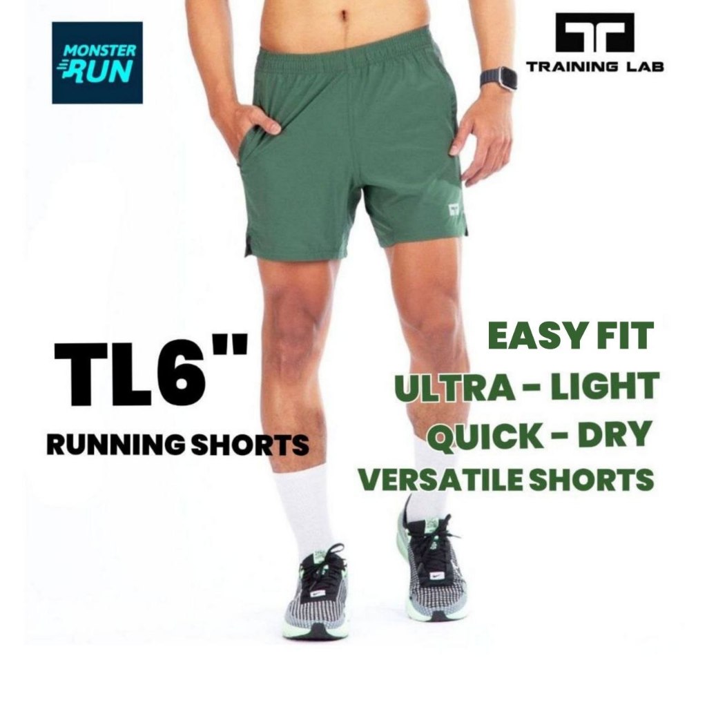 กางเกงวิ่งขาสั้น Training Lab Running Shorts 6" Men ผู้ชาย (19122)