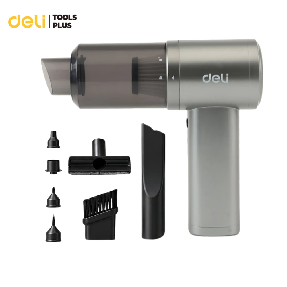 Deli เครื่องดูดฝุ่นไร้สาย ดูดฝุ่นในรถ เครื่องดูดฝุ่นขนาดพกพา 12000pa car vacuum cleaner