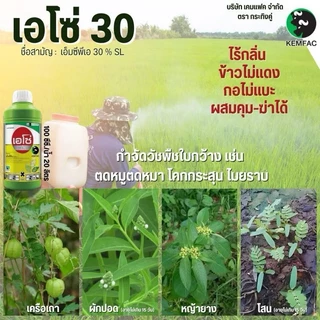 เอโซ่30 (สูตรทนฝน) 1ลิตร (เอ็มซีพีเอ) กำจัดวัชพืช ใบกว้างและกก เก่งกกหนวดปลาดุก