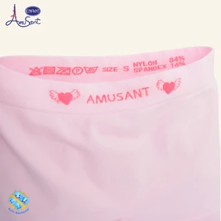 AMUSANT กางเกงบ็อกเซอร์รุ่นซีมเลสสำหรับเด็กผู้หญิงสีชมพู 1 แพค 2 ตัว สำหรับ 4-12ปี EH3P97