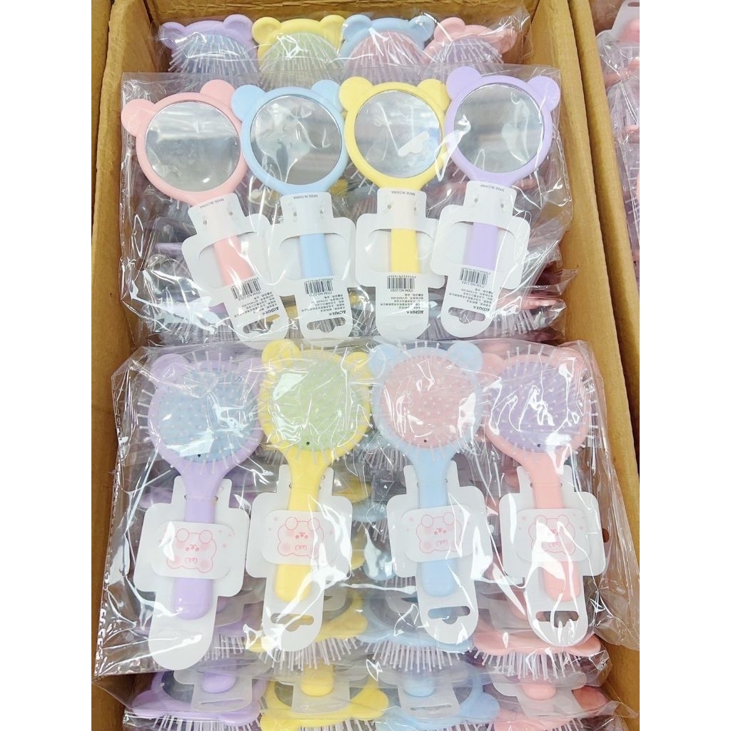 (ขายส่งยกโหล)หวีกระจกคละสี แพ็ค1อัน ขายส่งยกโหล12อันสุดคุ้ม