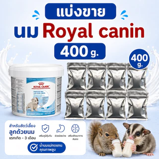 Royal canin baby dog milk 100 g. รอยัลคานิน นมผงทดแทน นมลูกสุนัข ชูการ์ไกลเดอร์ กระรอก แบ่งขาย 100 กรัม exp. 08/10/2026