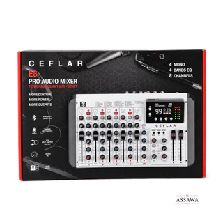 [ ของแท้ พร้อมส่ง ประกัน 1 ปี ] Ceflar E-8 Mixer มิกเซอร์ 8 Channel มี OTG Audio Mixer สตรีมมิ่ง ไลฟ์สด Ceflar E8