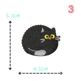 🐾✨ตัวรีดติดเสื้อC79 น้องแมว 10 ท่าทาง 🐈‍⬛ ตัวรีดปักสุดกวน DIY แต่งเสื้อผ้าสไตล์มินิมอล🐾✨