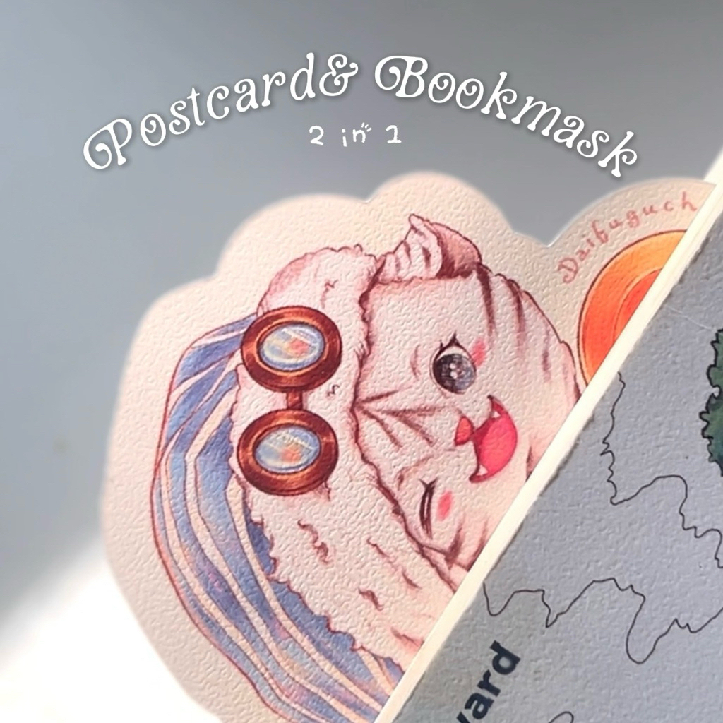 (มีลายใหม่)BOOKMASK&POSTCARD | 2in1 ที่ขั้นหนังสือ&โปสการ์ดลายแก๊งน้ำชาสุดคิ้วทึ!~