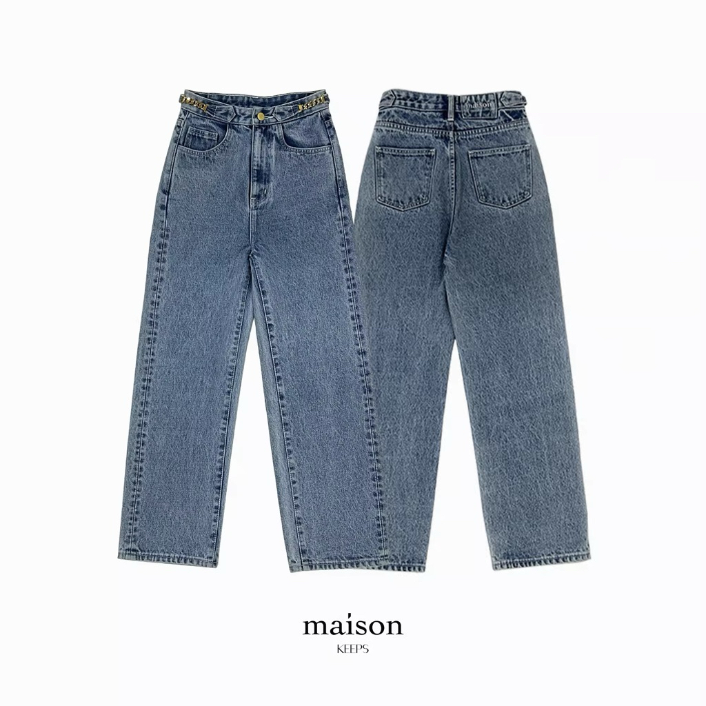 (รบกวนสอบถามก่อนกดสั่งซื้อ)กางเกงยีนส์ maison keep sz.xs