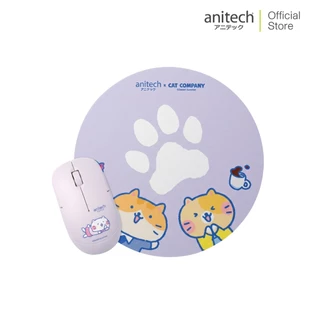 Anitech ชุดคอมโบเซ็ตเม้าส์ไร้สาย+แผ่นรองเม้าส์เม้าส์ไร้สาย รุ่น WMP01 DPI: 1200 เชื่อมแบบ USB