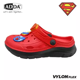 รองเท้าแตะADDAรองเท้าลำลอง สำหรับเด็ก แบบสวมหัวโต Superman รุ่น 5TD88BB ไซส์ 1-3 , 11-13