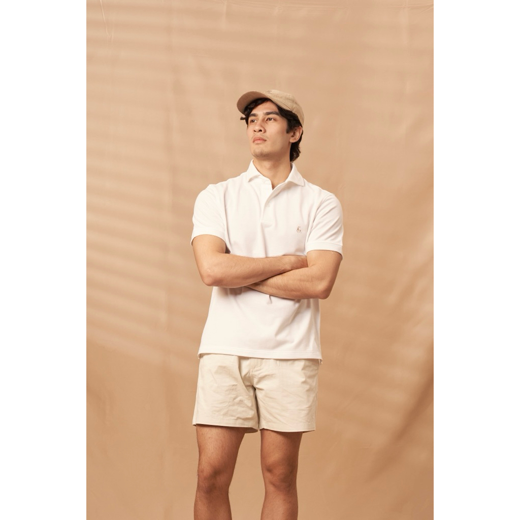 [Code20%ทัก] The Finery - Summer Short กางเกงขาสั้น สีครีม Cream I ผ้า Cotton 100% I เอวยางยืด ผูกเชือก I ยาว 15 นิ้ว