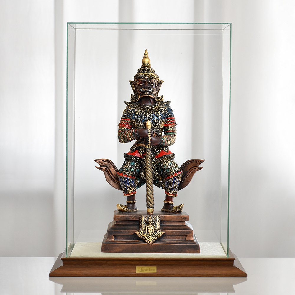 CHAIDEE ท้าวเวสสุวรรณ ปางหน้ายักษ์ สีเพ้นท์ด้วยมือ เสริมความมั่นคง ของขวัญมงคล