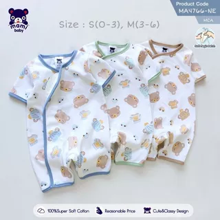 Mami Baby ชุดรอมเปอร์สั้น ผ้าดูด 0-6 เดือน เทปผ้าดูดกว้างไร้ซิปไร้กระดุมไร้เชือก | Babytrend