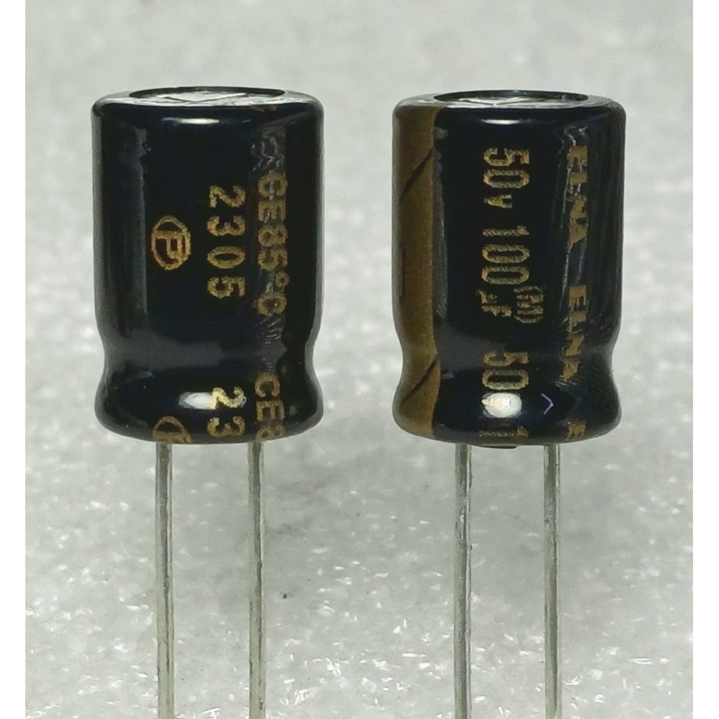 Elna RFO 100uf 50v capacitor คาปาซิเตอร์ ตัวเก็บประจุ
