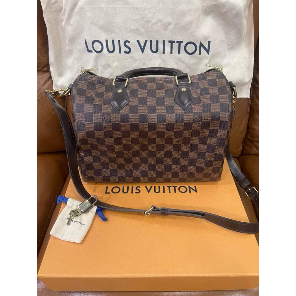 กระเป๋า LOUIS VUITTON Speedy 30 Bandouliere Damier 30 มือสอง