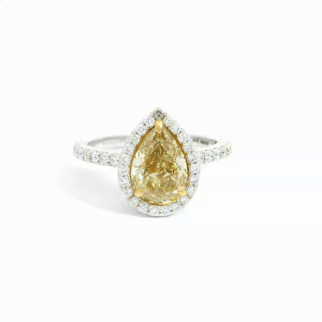 2.00 Carat Fancy Brownish Yellow SI2 Clarity Diamond Ring