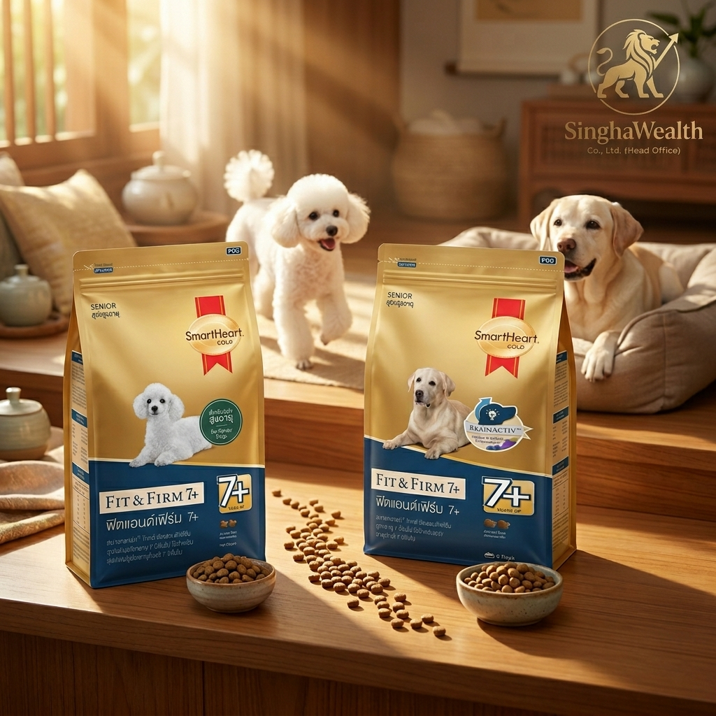 อาหารสุนัข Smart Heart Gold Fir&Firm สมาร์ทฮาร์ทโกลด์ ฟิตแอนด์เฟิร์มสำหรับสุนัขพันธุ์เล็ก สุนัขโต สูงอายุ7+ ขนาด1.5 กก.
