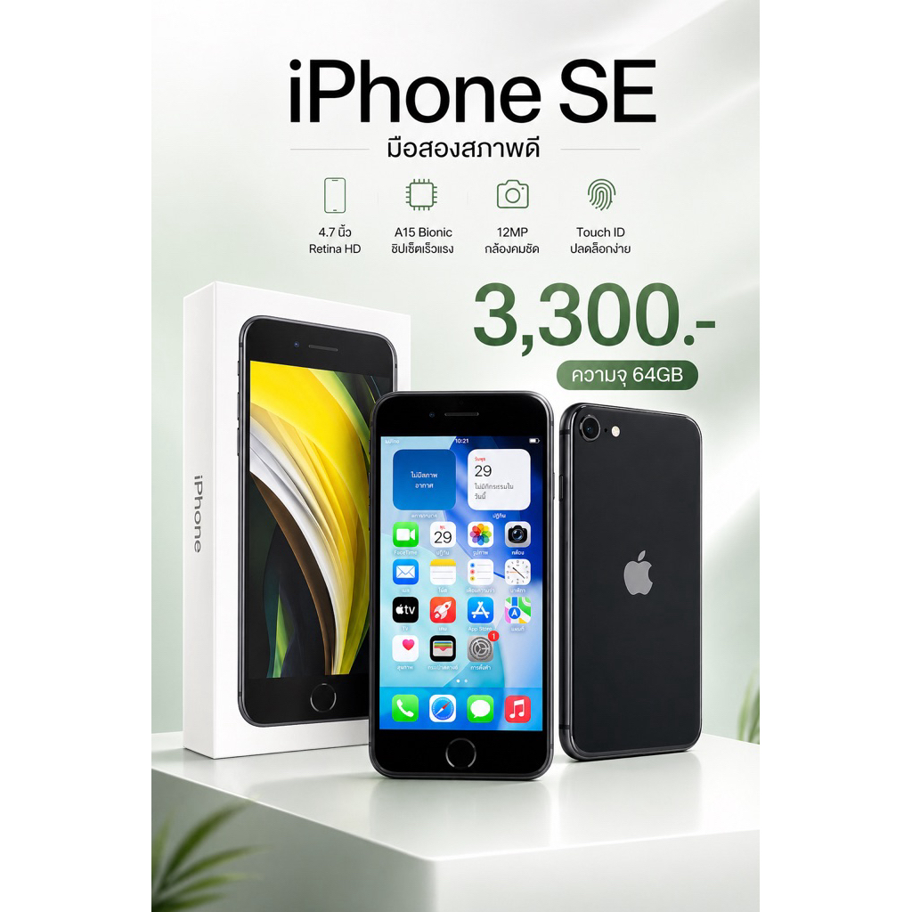 iPhone  SE มือสอง มีตำหนิ  3,3000 อ่านก่อนสั่ง📌🔥🔥