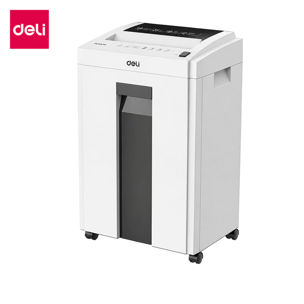 Deli เครื่องทำลายเอกสาร 23 ลิตร เครื่องย่อยกระดาษ Auto A4 ทำลายระดับ4 เสียงเงียบ70db Paper Shredder