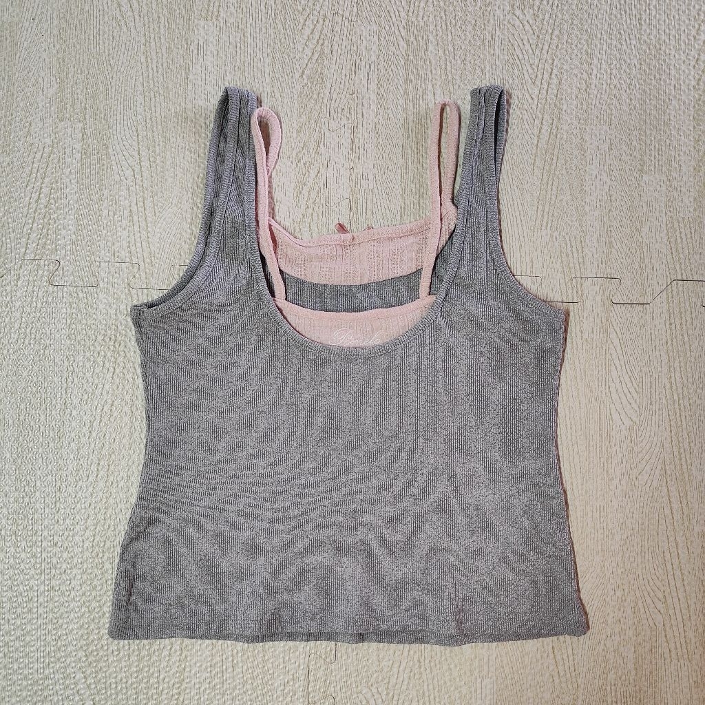 Pomelo เสื้อกล้ามคอกลมสองชั้น รูปที่ 3