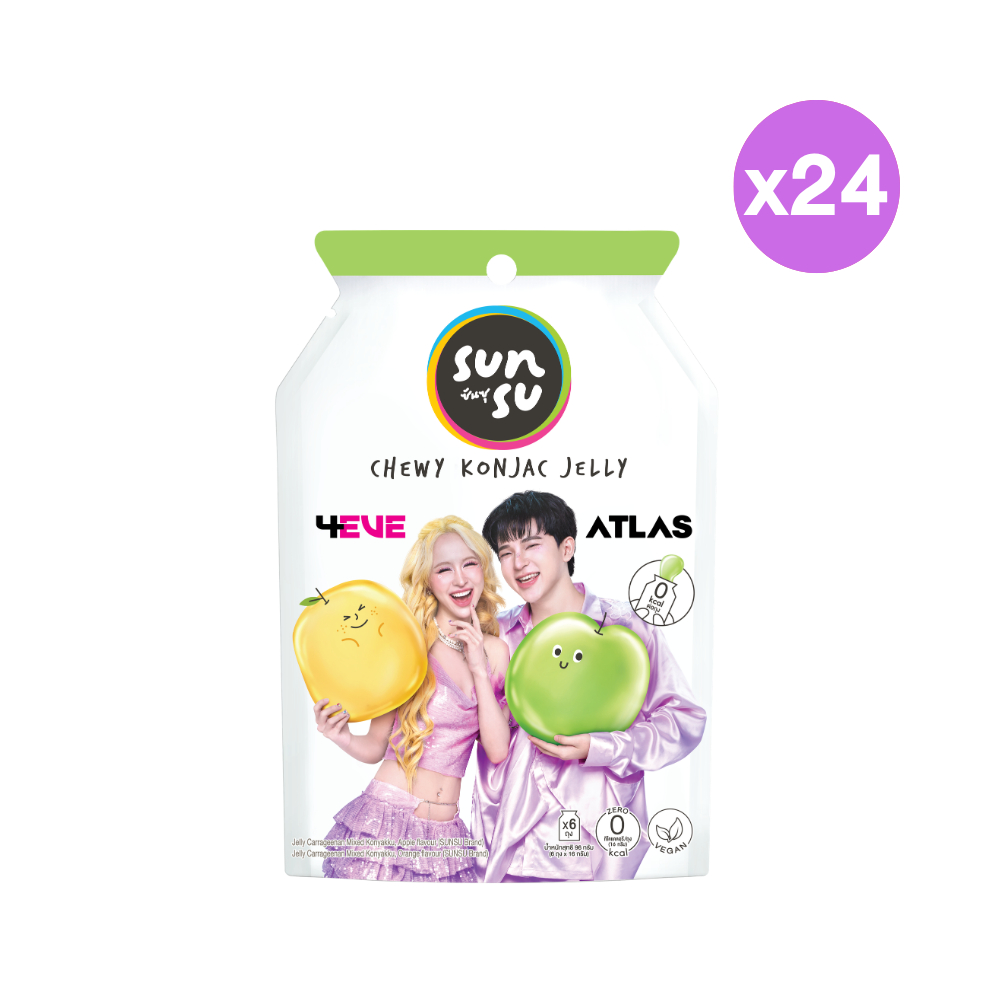 (แพ็ก 24) SUNSU 4EVE x Atlas ซันซุ เยลลี่ผสมบุก กลิ่นแอปเปิ้ลและส้ม ราคา ถูกที่สุด ดีลบีเคเค แกลเลอรีภาพที่ 2