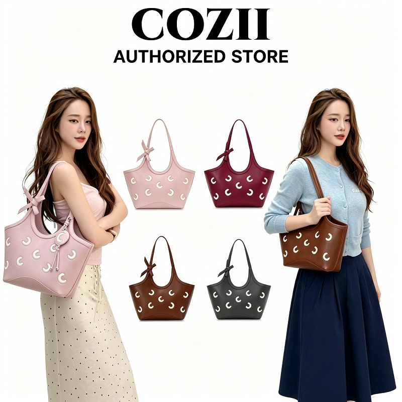 🔥พร้อมส่ง✅กระเป๋าถือ COZII Small Colbie Tote Bag แท้ Cozii Official กระเป๋า Shoulder ความจุขนาดใหญ่ 